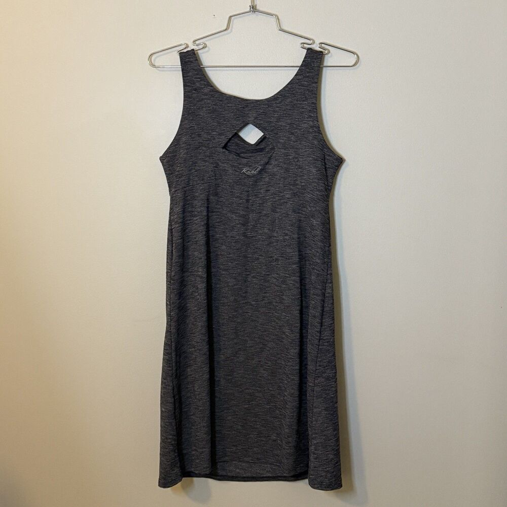 Kuhl Mova Aktiv Dress Womens Size L Gray Sleeveless Shelf Bra Stretch Active